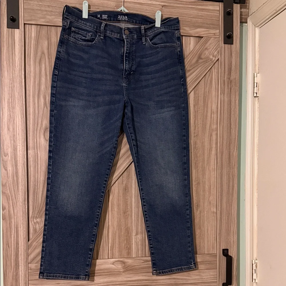 a.n.a Deep Indigo Straight Jeans - Picture 1 of 5